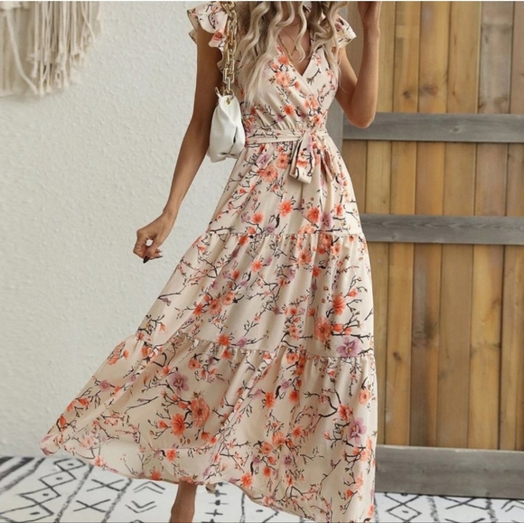 Multicolor boho floral Womens Dress NWOT - Picture 1 of 4